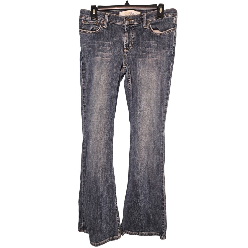 Mossimo Denim Size‎ 7 Blue Flare Jeans Y2K Low Rise Retro Hippie Indie Western